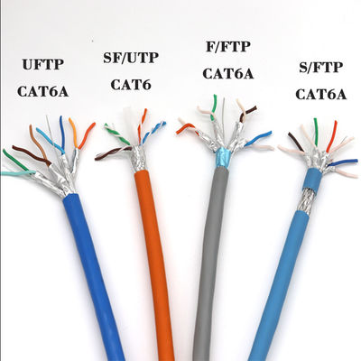Doppeltes Schirm 4pair 23AWG 550Mhz RJ45 Cat6A LAN Cable ftp UTP