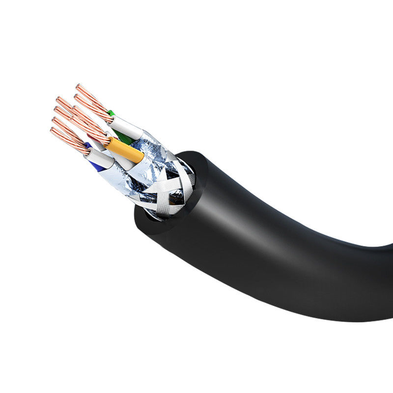 Schwarzes stabiles 1M 2M 3M 5M 10M 24AWG 4 passt Verbindungskabel Cat7 zusammen