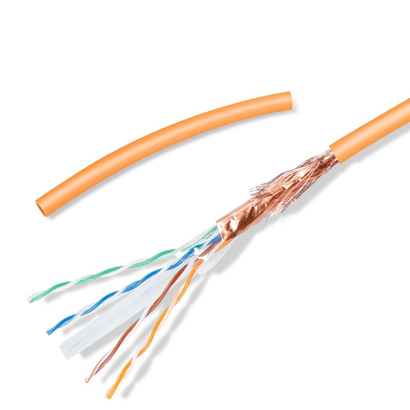 Orange Cat6 Lan Cable 4 passen bloßen Kupfer-oder Zug-Kasten CCA 1000ft zusammen